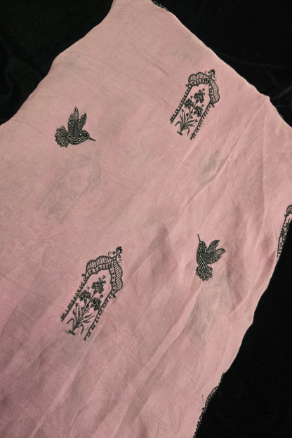 House Of Tree & Hummingbird Embroidered Falling Organza Fabric