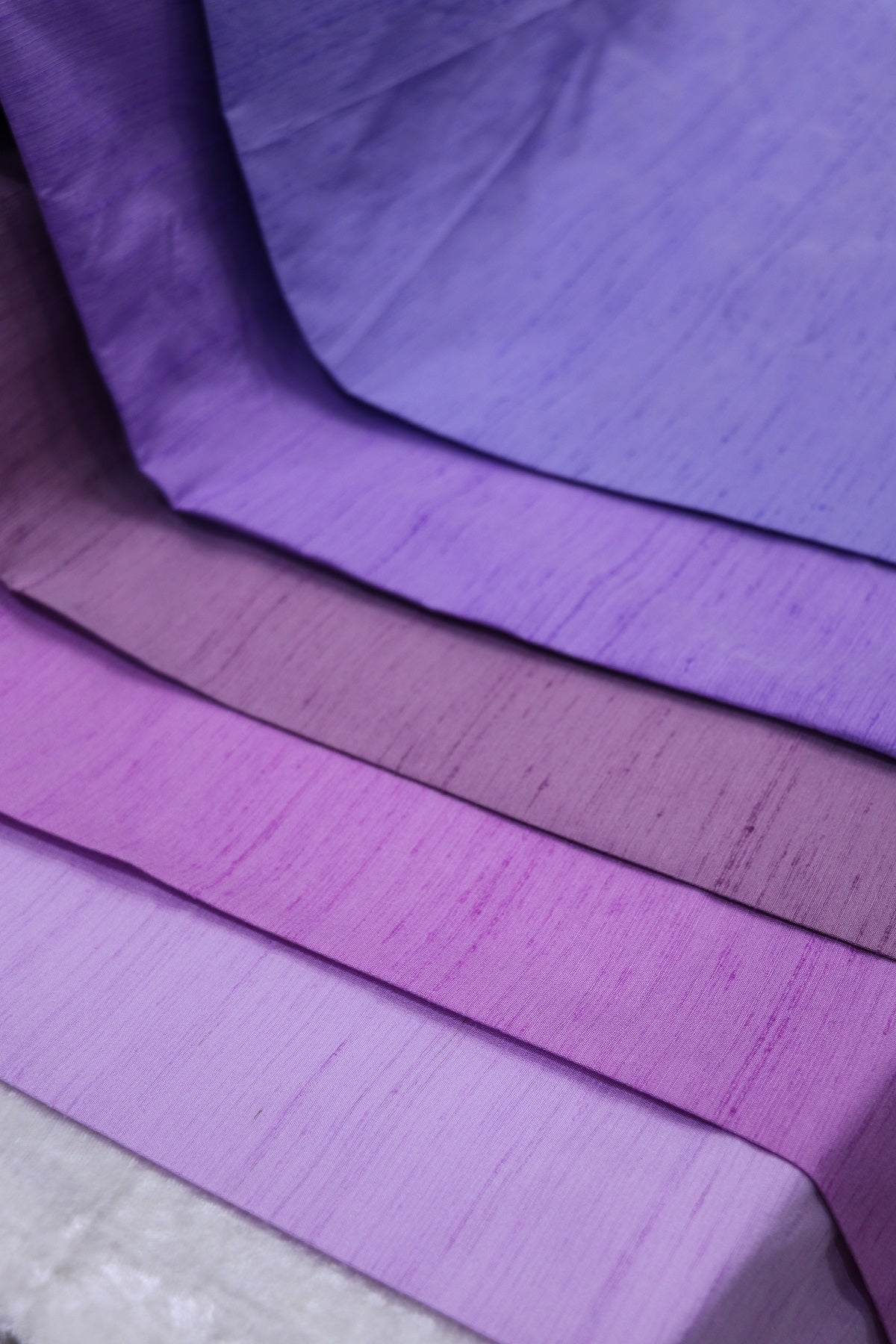 Hues of Violets Semi Dupion Rawsilk