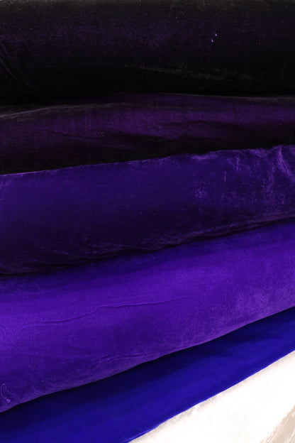 Hues Of Blues Velvet Fabric