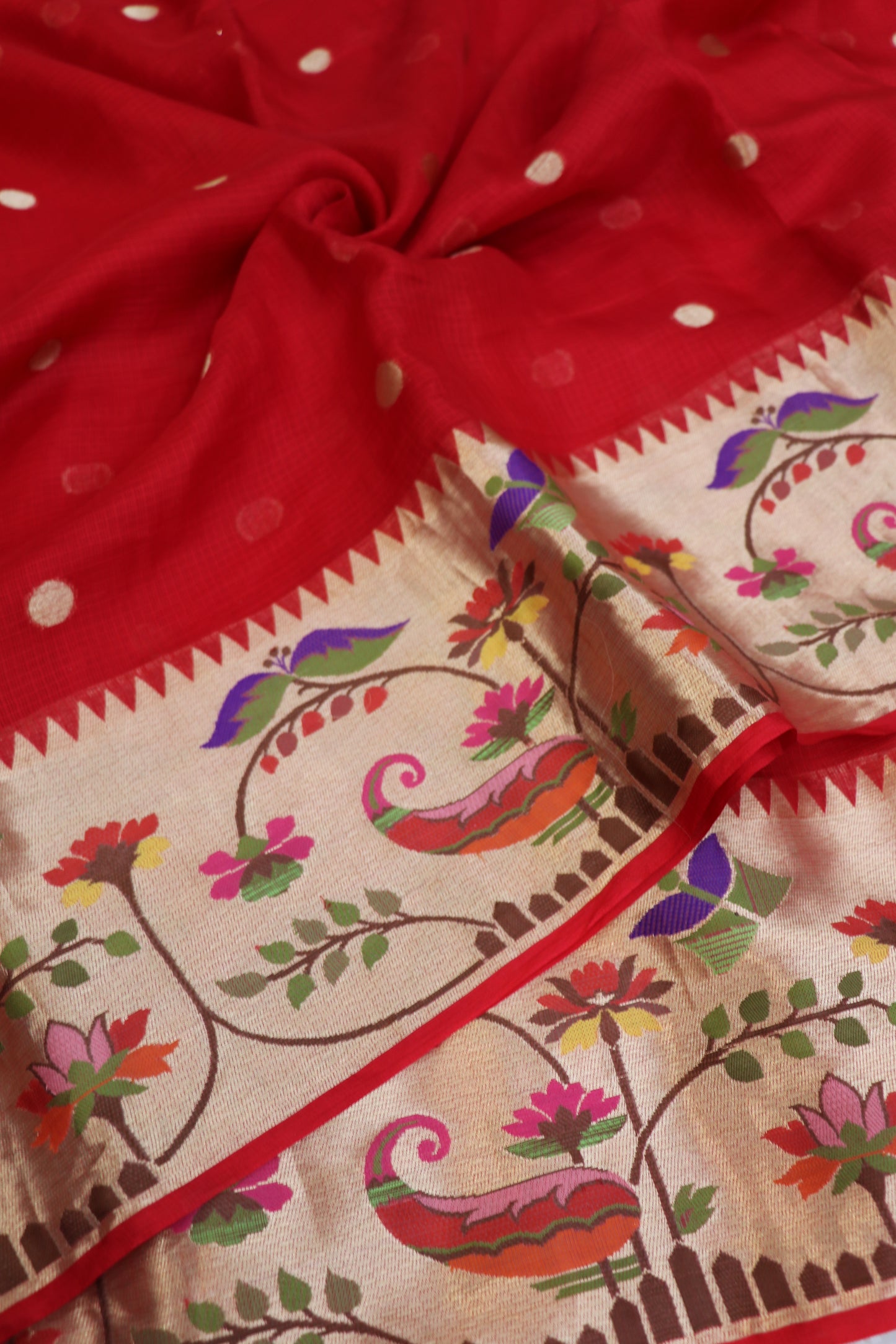 Pure Silk Kota Woven Lehenga With Pythani Border