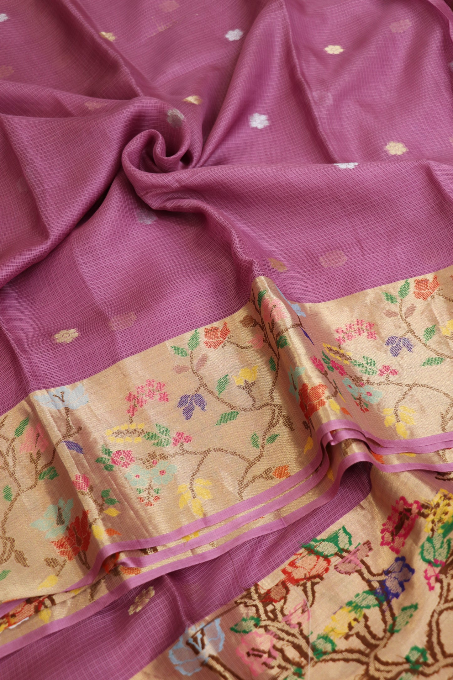 Pure Silk Kota Woven Lehenga With Pythani Border