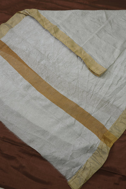 Pure banarasi tissue crushed dupattas with gold zari weaved buttis