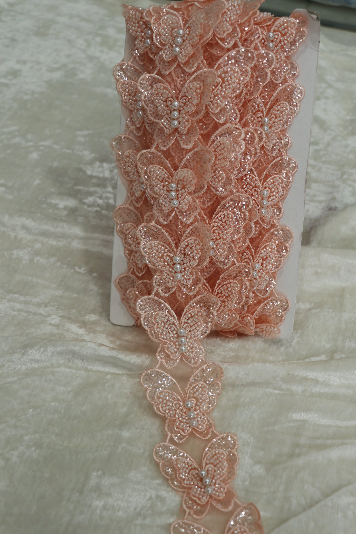 Stone And Bead Worked Lace