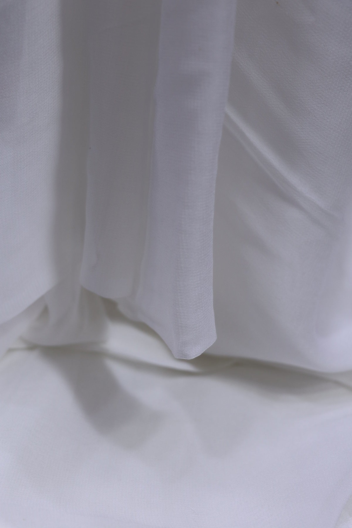 Plain Georgette White Dyeable Fabric