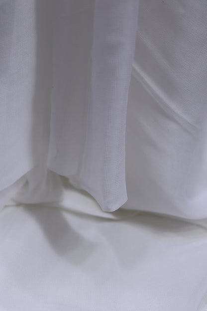 Plain Georgette White Dyeable Fabric
