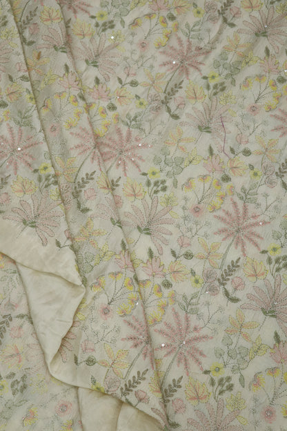 Embroidered Falling Rawsilk