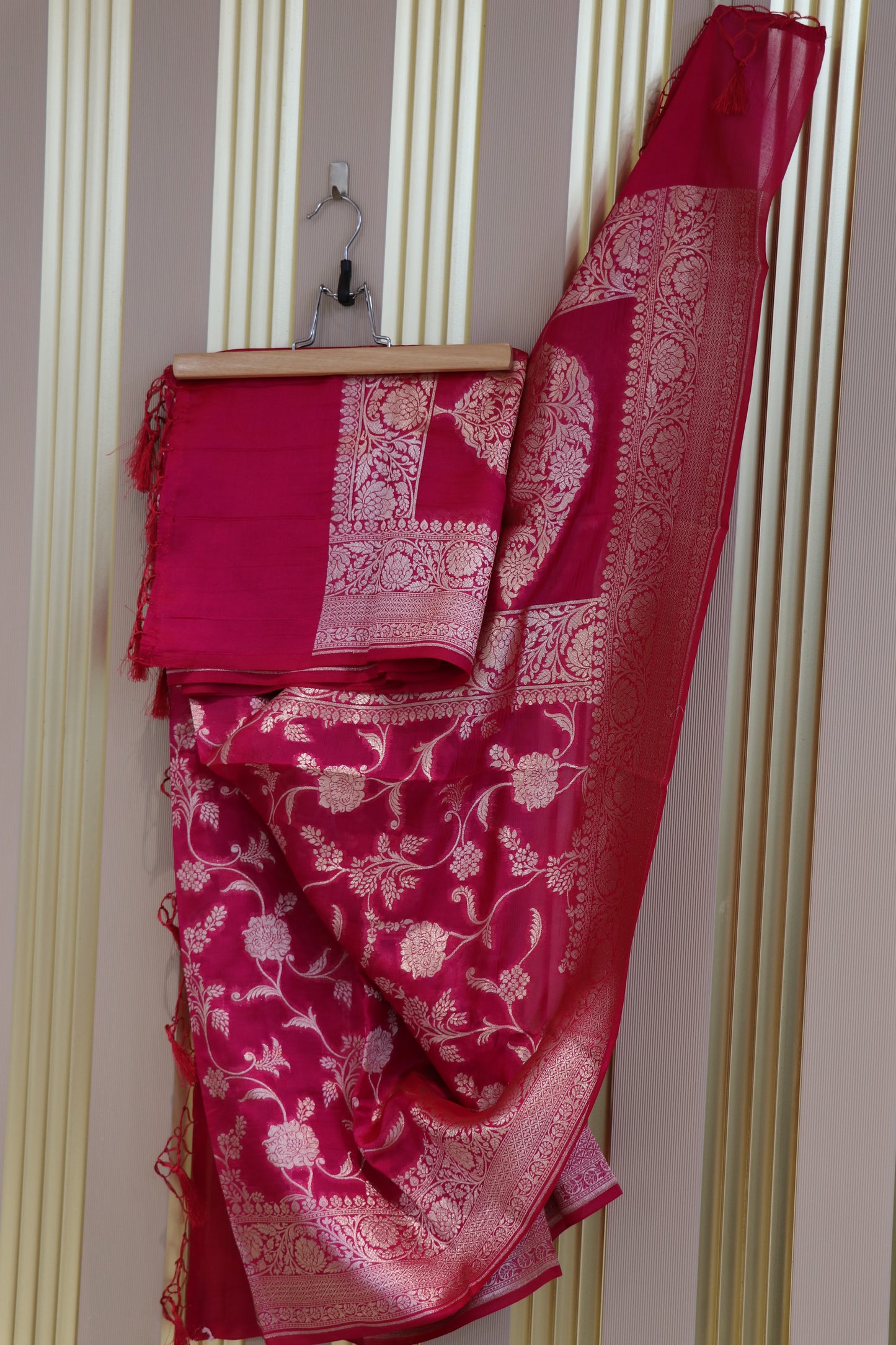Pure Banaras Allover jaal zari weaved chiniya silk dupattas
