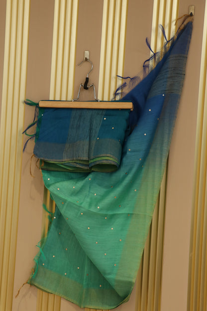 Pure munga silk handworked with mukaish/kamdani 4d dupattas