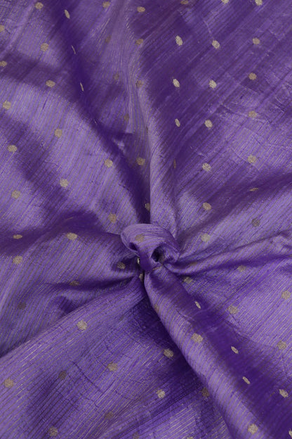 Zari Lines Weaved With Buta Motif Pure Raw Silk Fabric