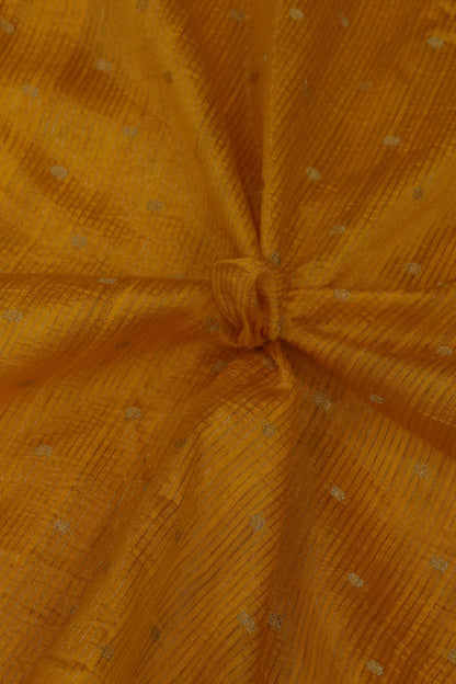Zari Lines Weaved With Buta Motif Pure Raw Silk Fabric