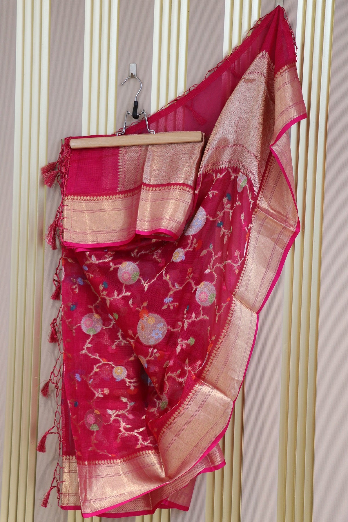 Pure Silk Kota Banarasi Meenakari Silver & Gold Jaal Dupattas