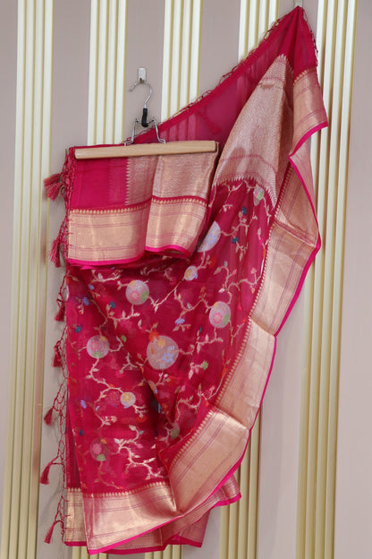 Pure Silk Kota Banarasi Meenakari Silver & Gold Jaal Dupattas