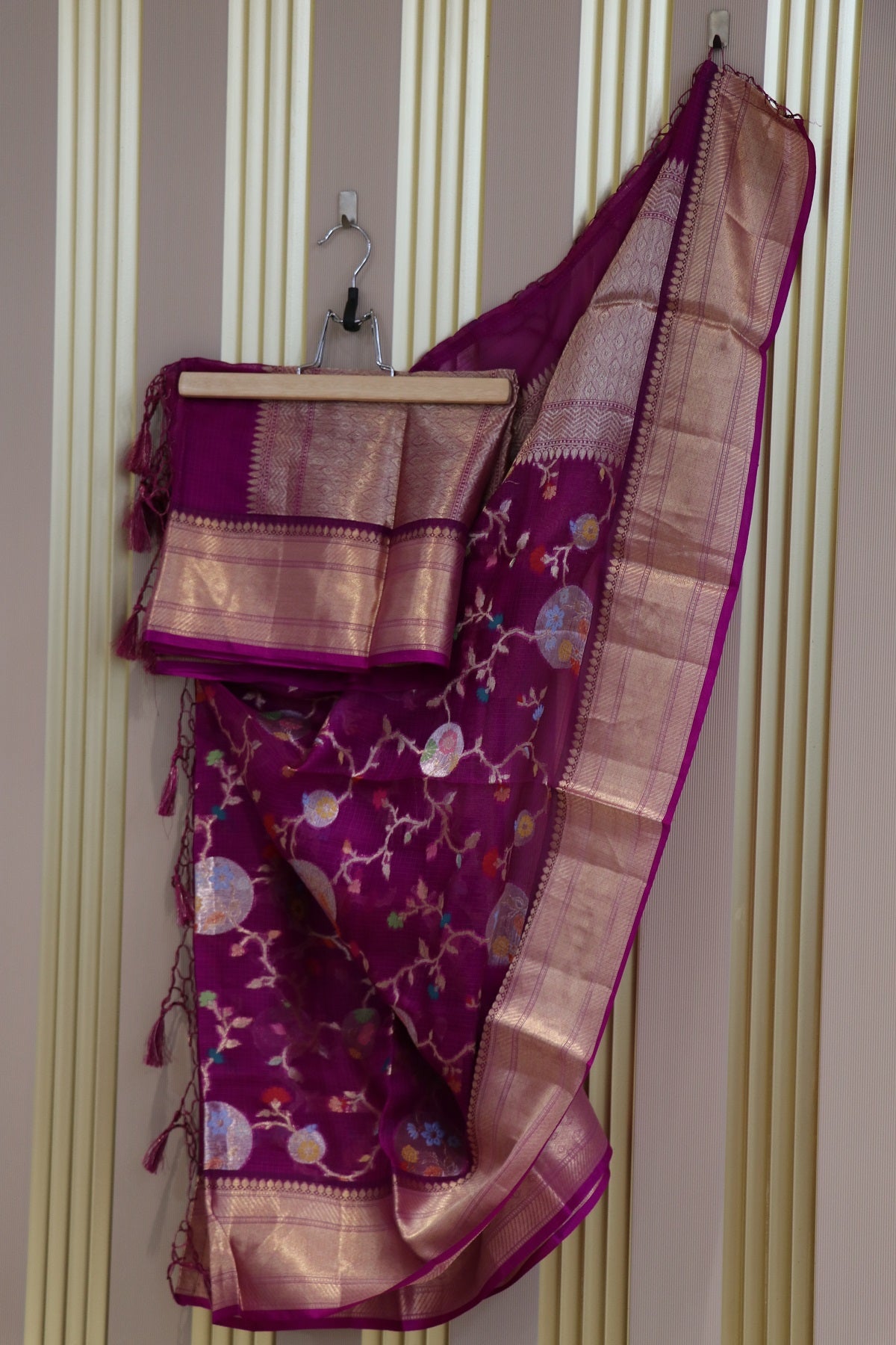 Pure Silk Kota Banarasi Meenakari Silver & Gold Jaal Dupattas