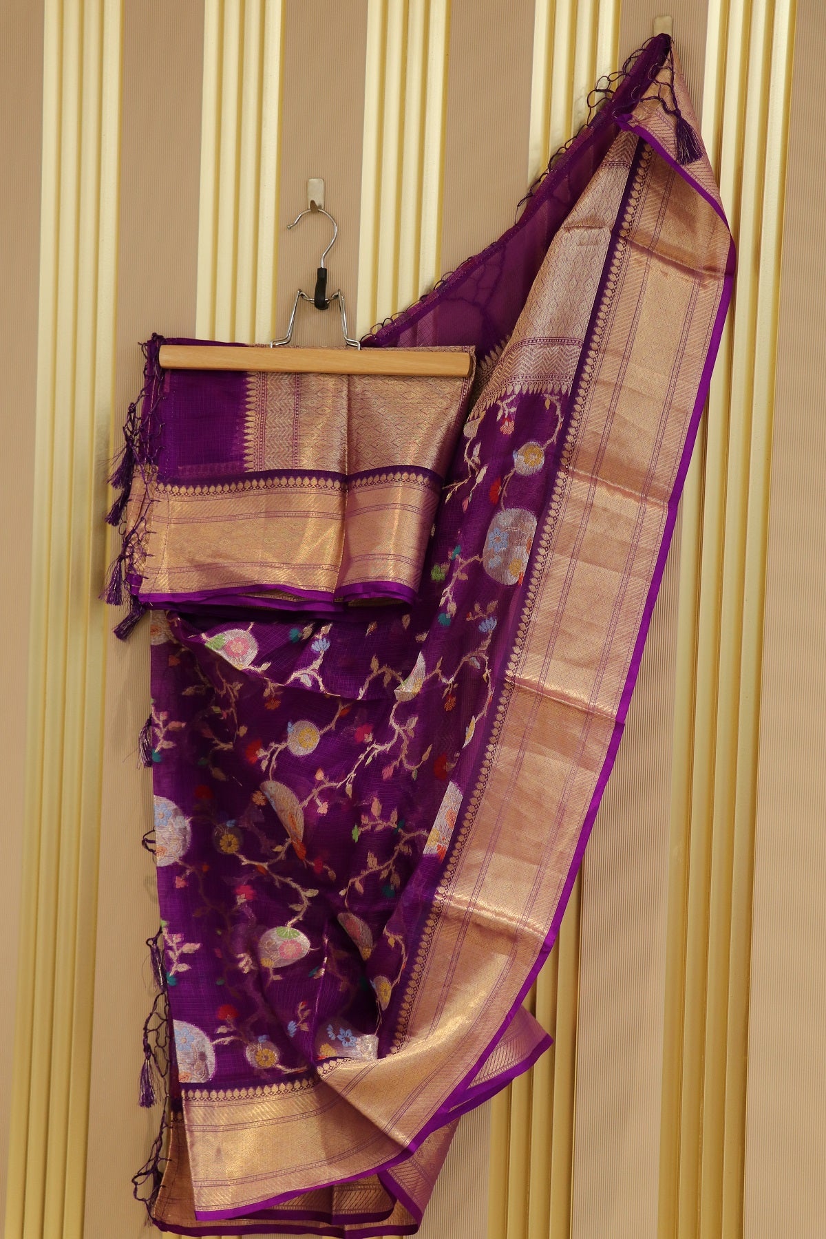 Pure Silk Kota Banarasi Meenakari Silver & Gold Jaal Dupattas