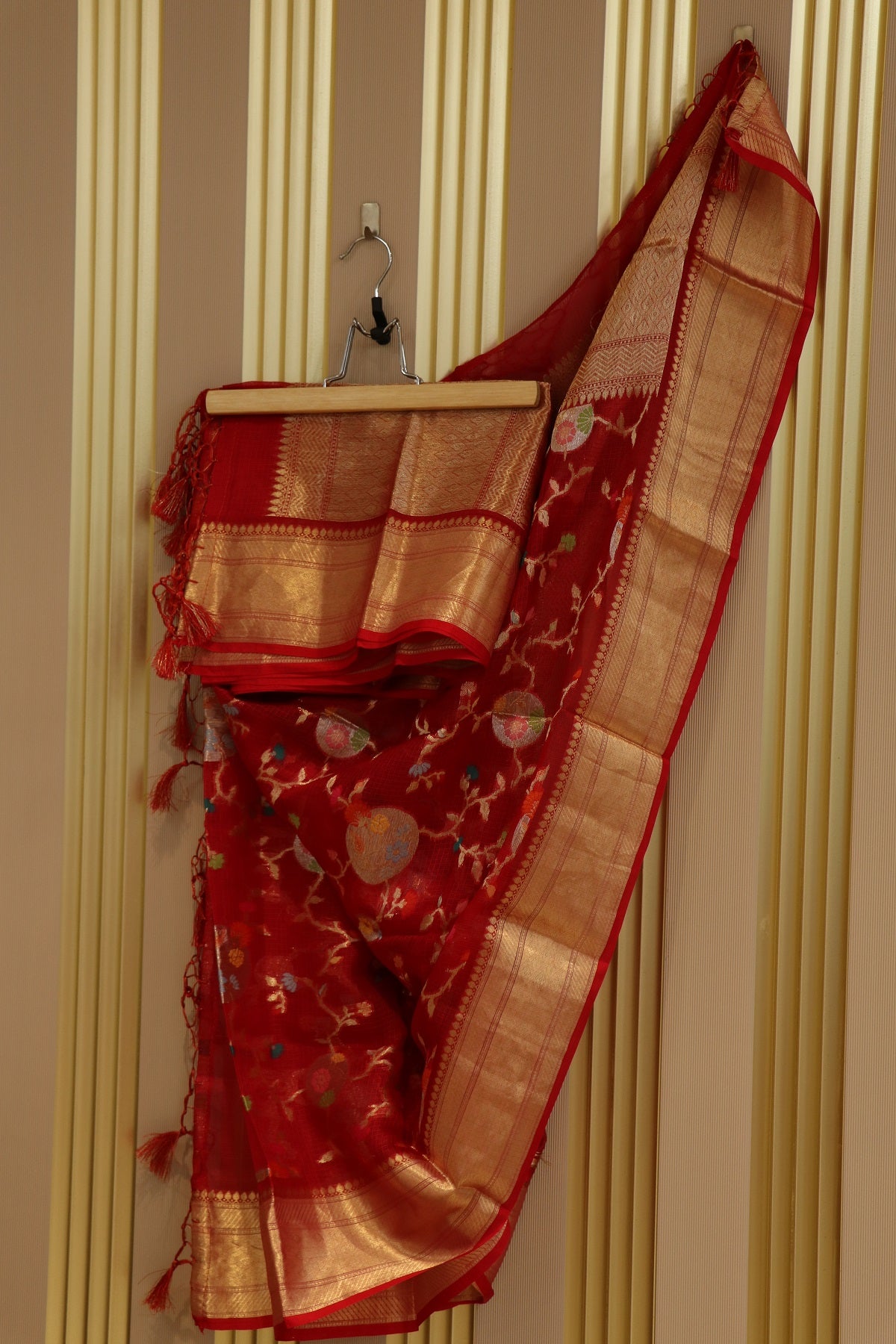 Pure Silk Kota Banarasi Meenakari Silver & Gold Jaal Dupattas