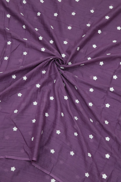 Miniature Flower Embroidered Mul Cotton Fabric