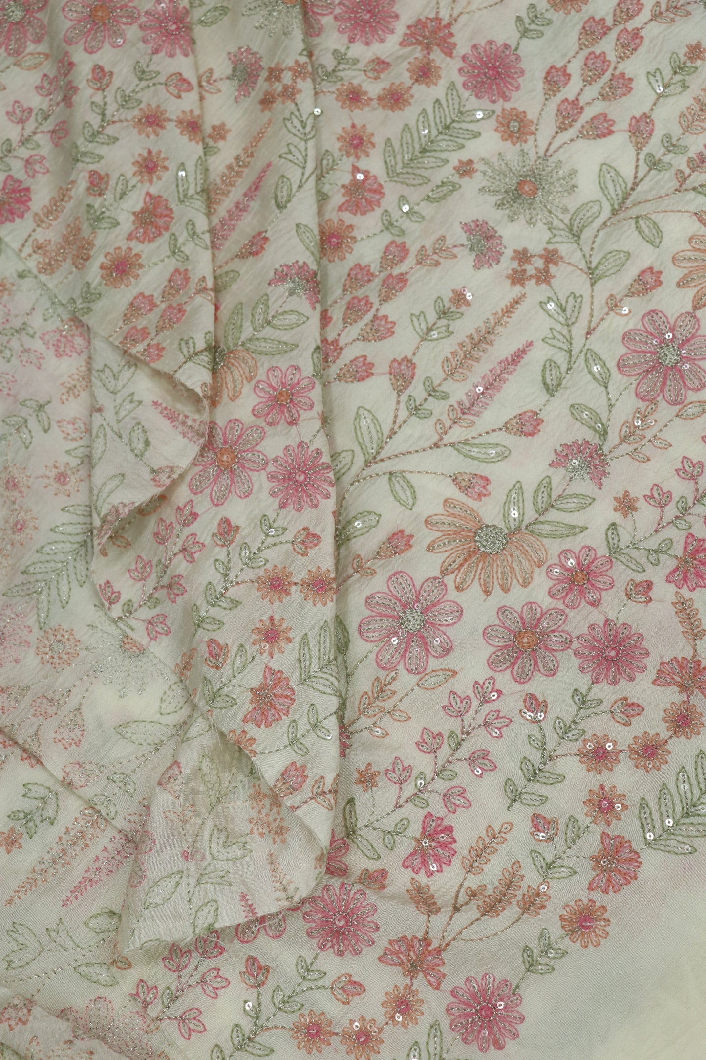 Embroidered Falling Rawsilks