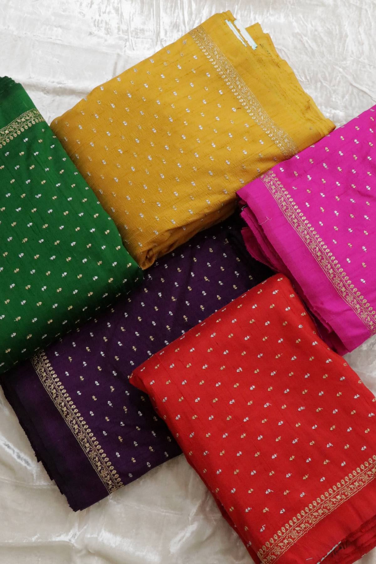 Embroidered Pure Rawsilk