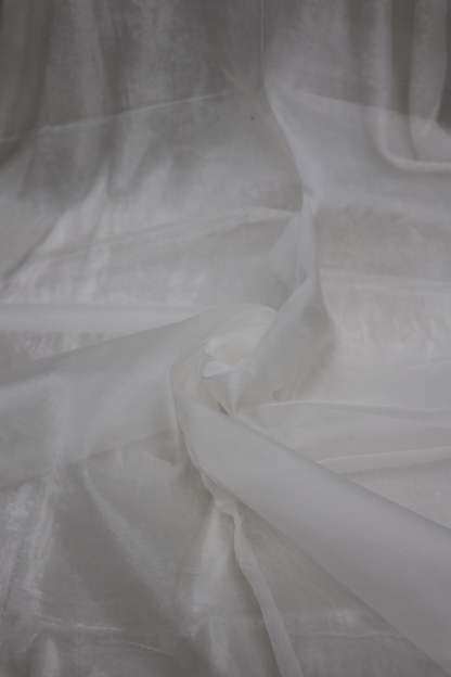 2/4 Pure Organza White Dyeable Fabric