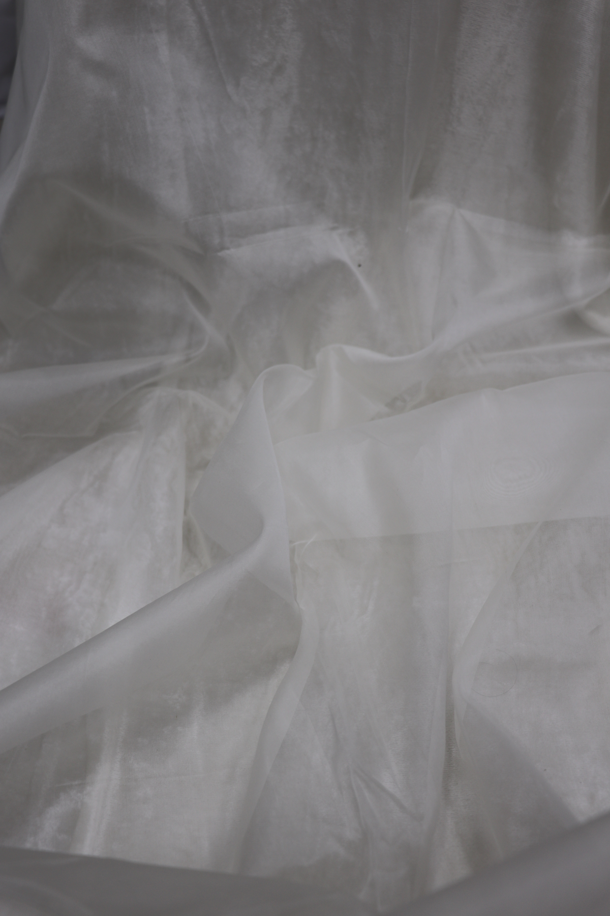 2/4 Pure Organza White Dyeable Fabric