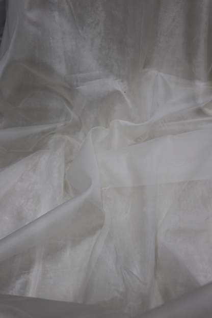 2/4 Pure Organza White Dyeable Fabric