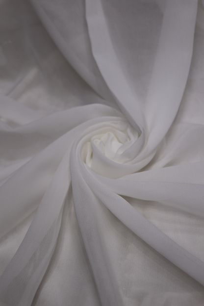 80 Gms Pure Double Georgette White Dyeable Fabric