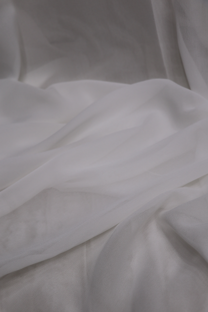 80mGms Pure Georgette White dyeable Fabric