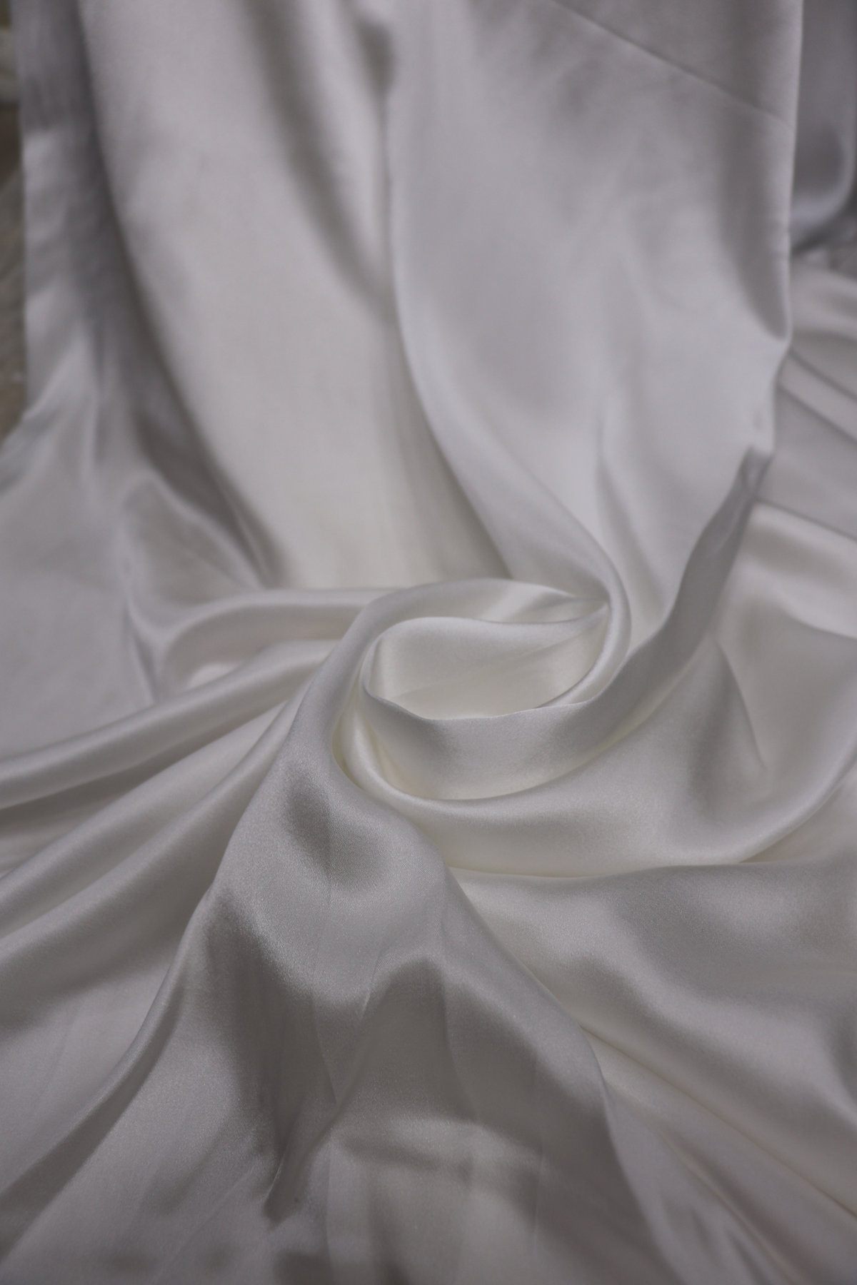 80Gms Pure Satin White Dyeable Fabric