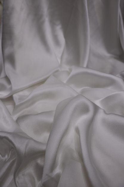 80Gms Pure Satin White Dyeable Fabric