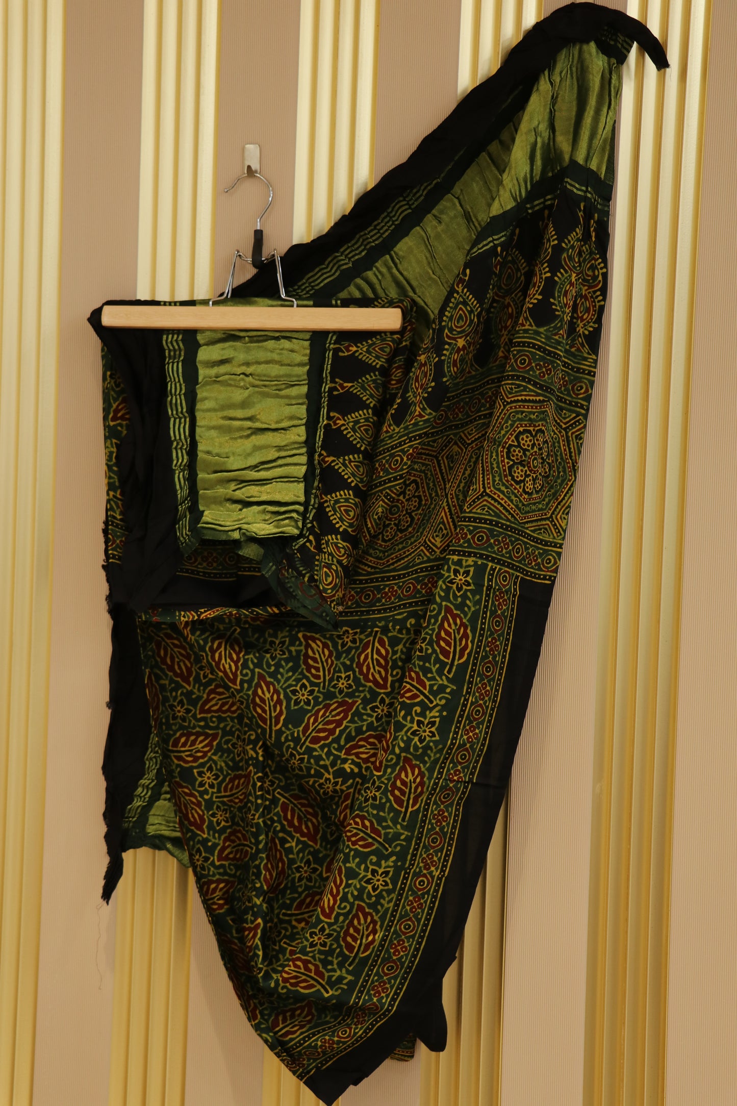 Pure modal satin ajrak dupattas