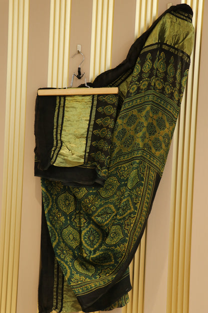 Pure modal satin ajrak dupattas