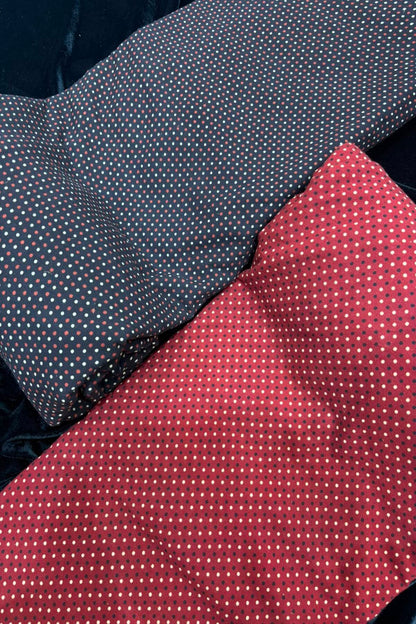 Pin Dots Ajrak Handloom Block Printed Pure Cotton Fabric