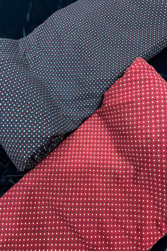 Pin Dots Ajrak Handloom Block Printed Pure Cotton Fabric