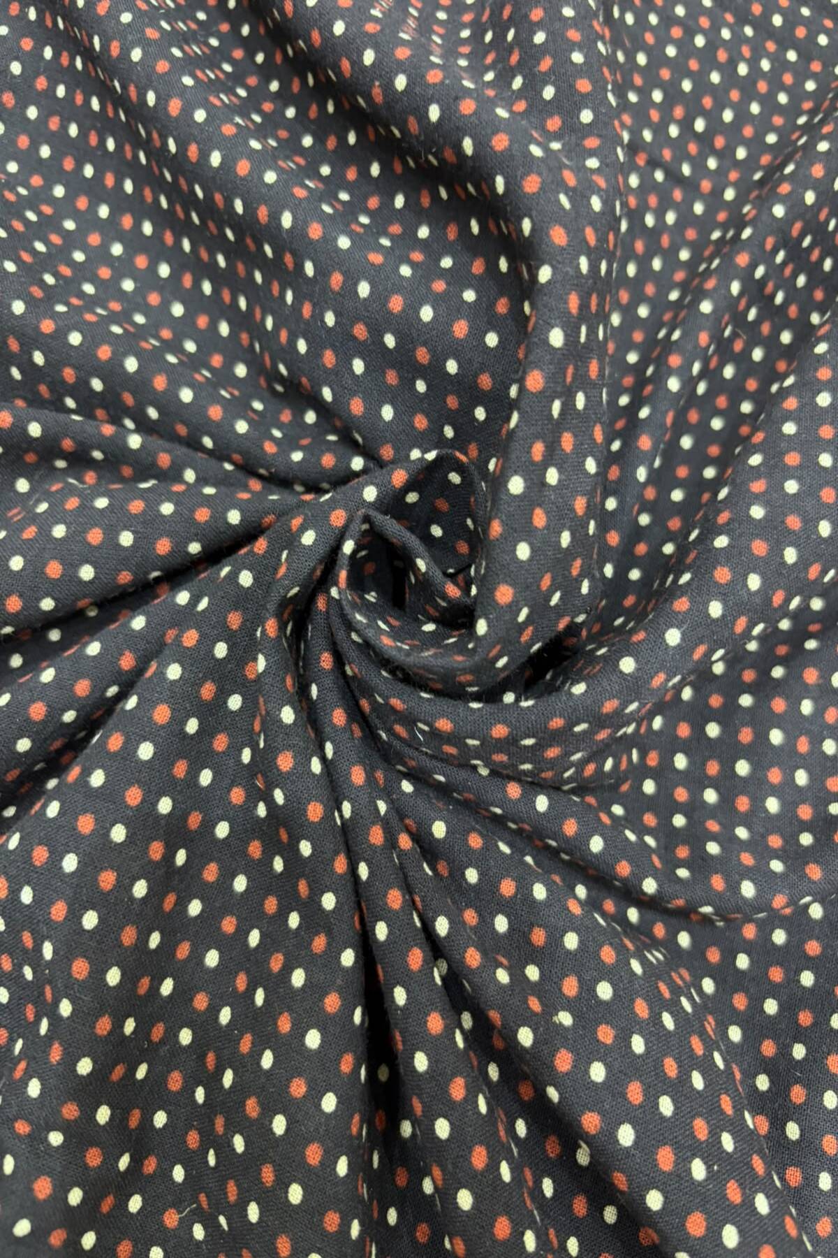 Pin Dots Ajrak Handloom Block Printed Pure Cotton Fabric