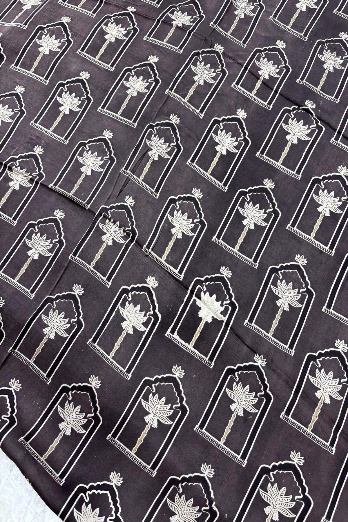 House Of Tree Ajrak Printed Modal Satin Silk Fabric