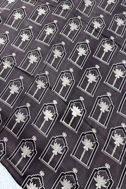 House Of Tree Ajrak Printed Modal Satin Silk Fabric