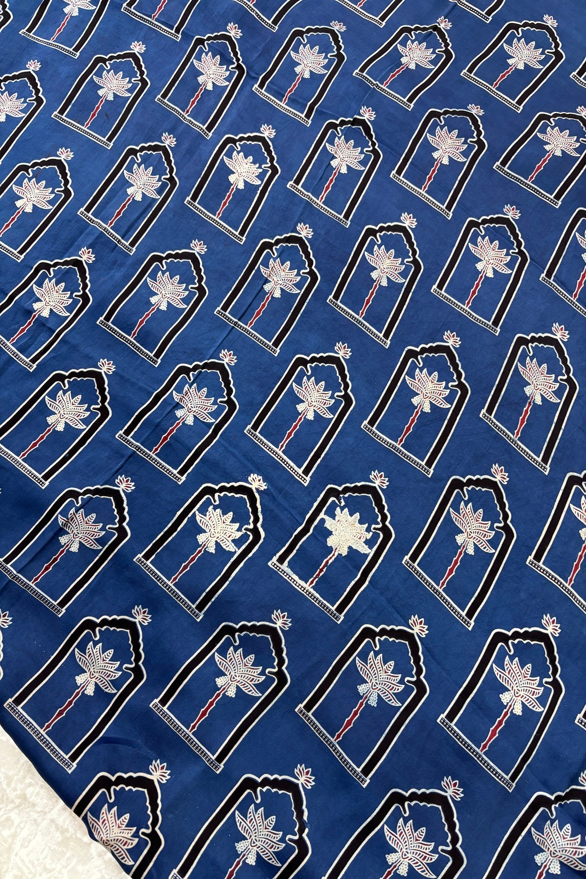 House Of Tree Ajrak Printed Modal Satin Silk Fabric