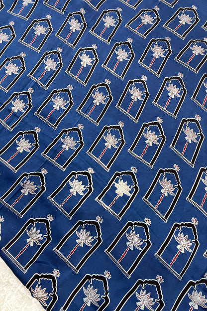 House Of Tree Ajrak Printed Modal Satin Silk Fabric