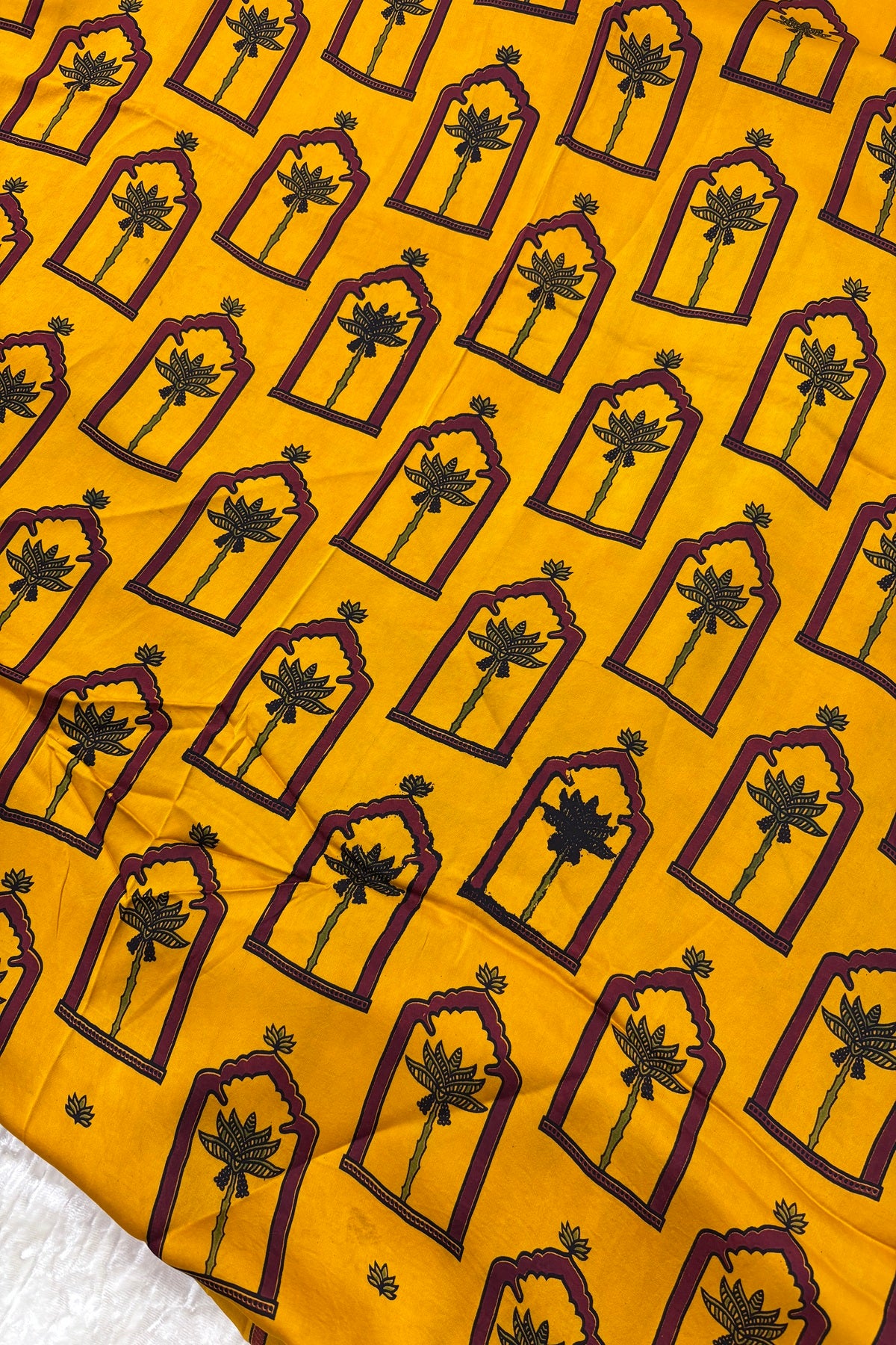 House Of Tree Ajrak Printed Modal Satin Silk Fabric