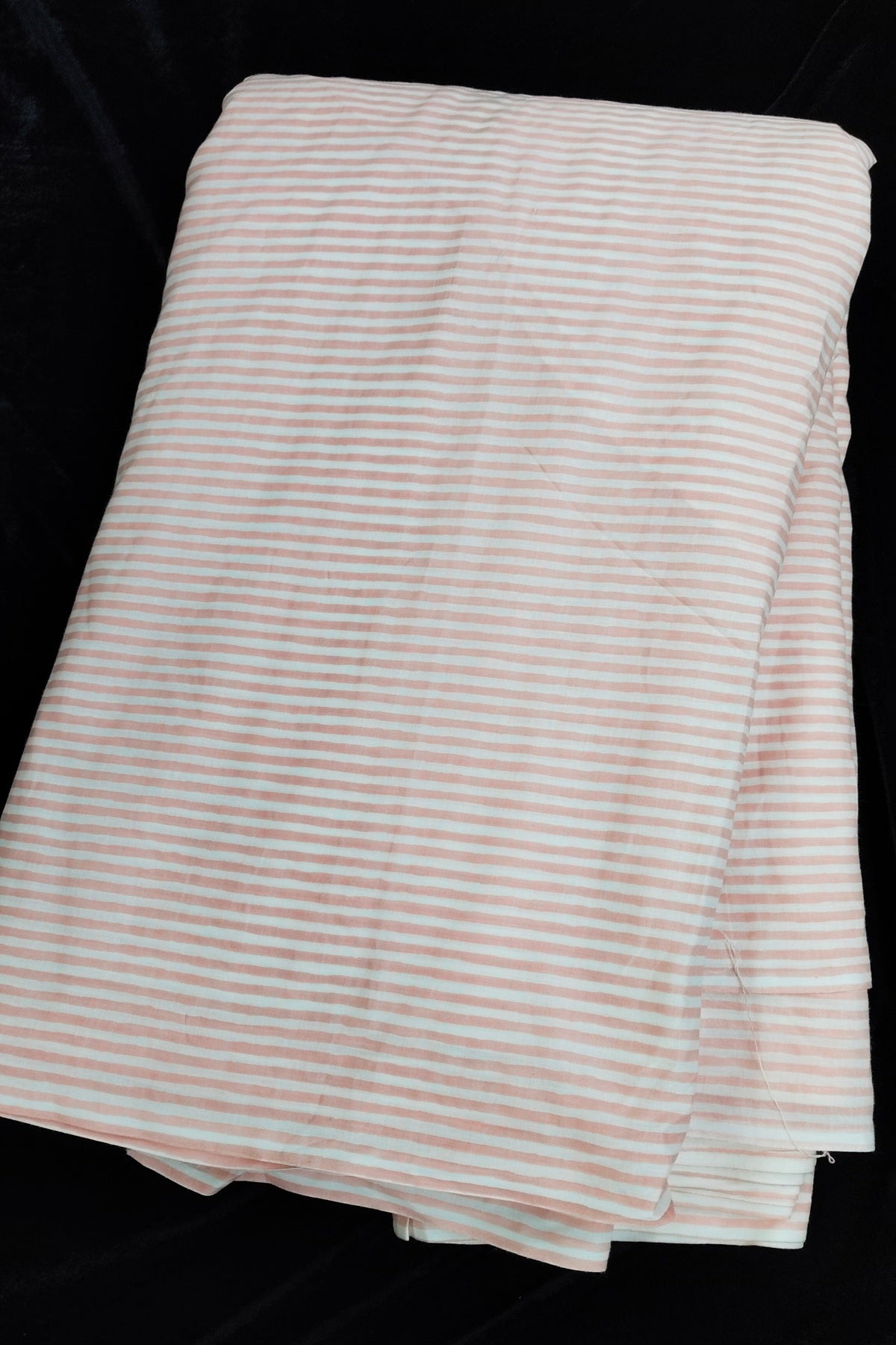 Horizontal Lines Screen Printed Pure Cotton Fabric