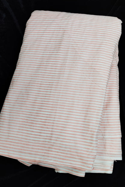 Horizontal Lines Screen Printed Pure Cotton Fabric