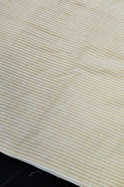 Horizontal Lines Screen Printed Pure Cotton Fabric