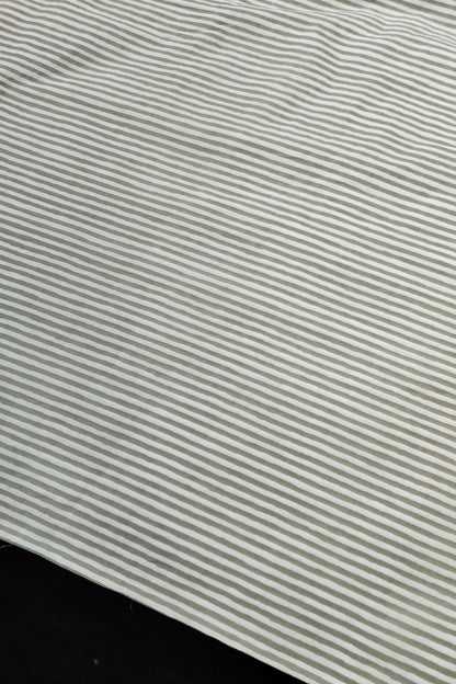 Horizontal Lines Screen Printed Pure Cotton Fabric