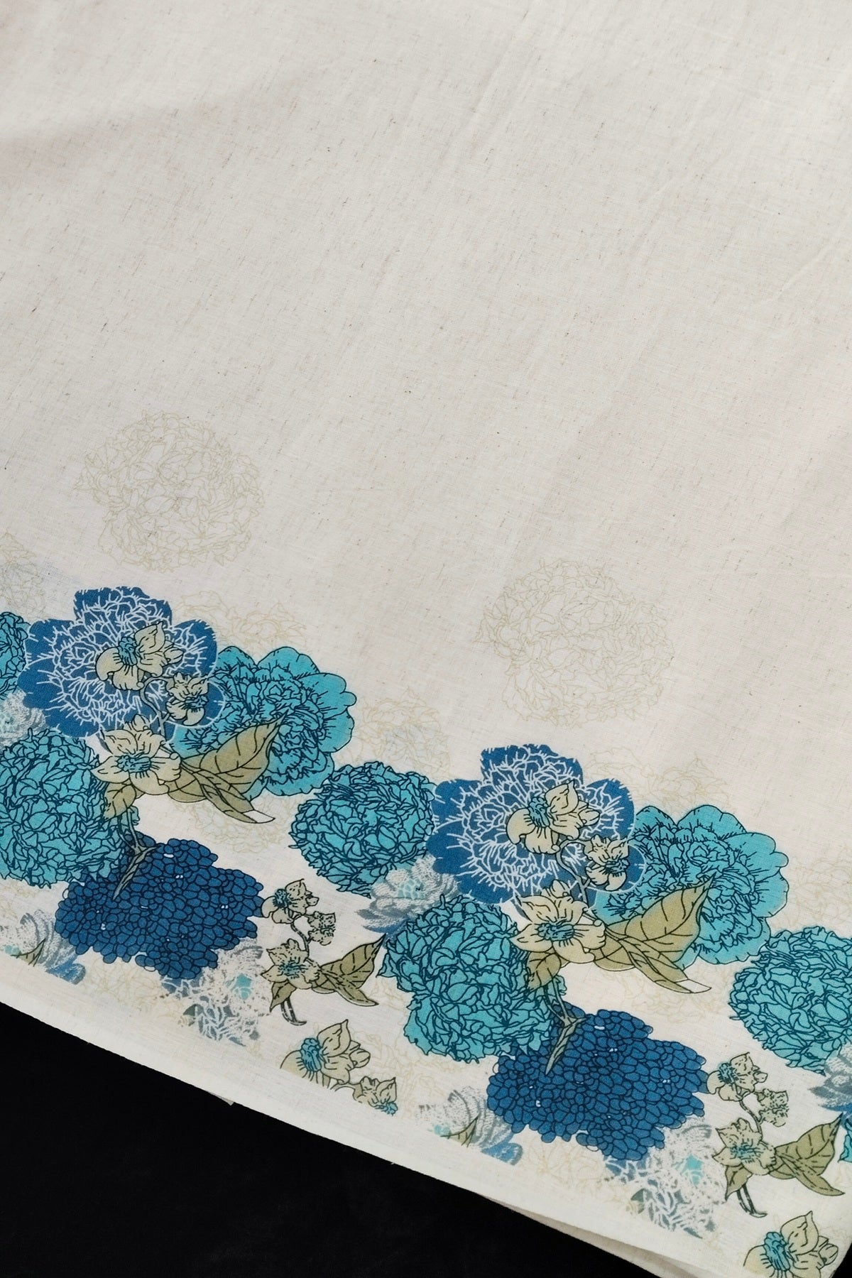 Nosegay Bouquet Prints on Cream Pure Flex Cotton Fabric
