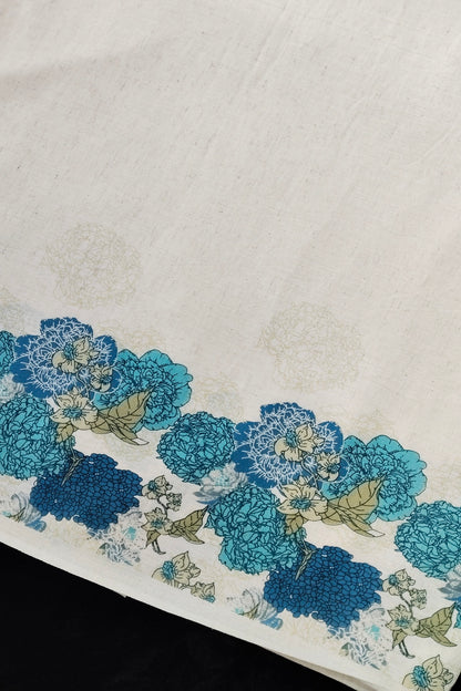 Nosegay Bouquet Prints on Cream Pure Flex Cotton Fabric
