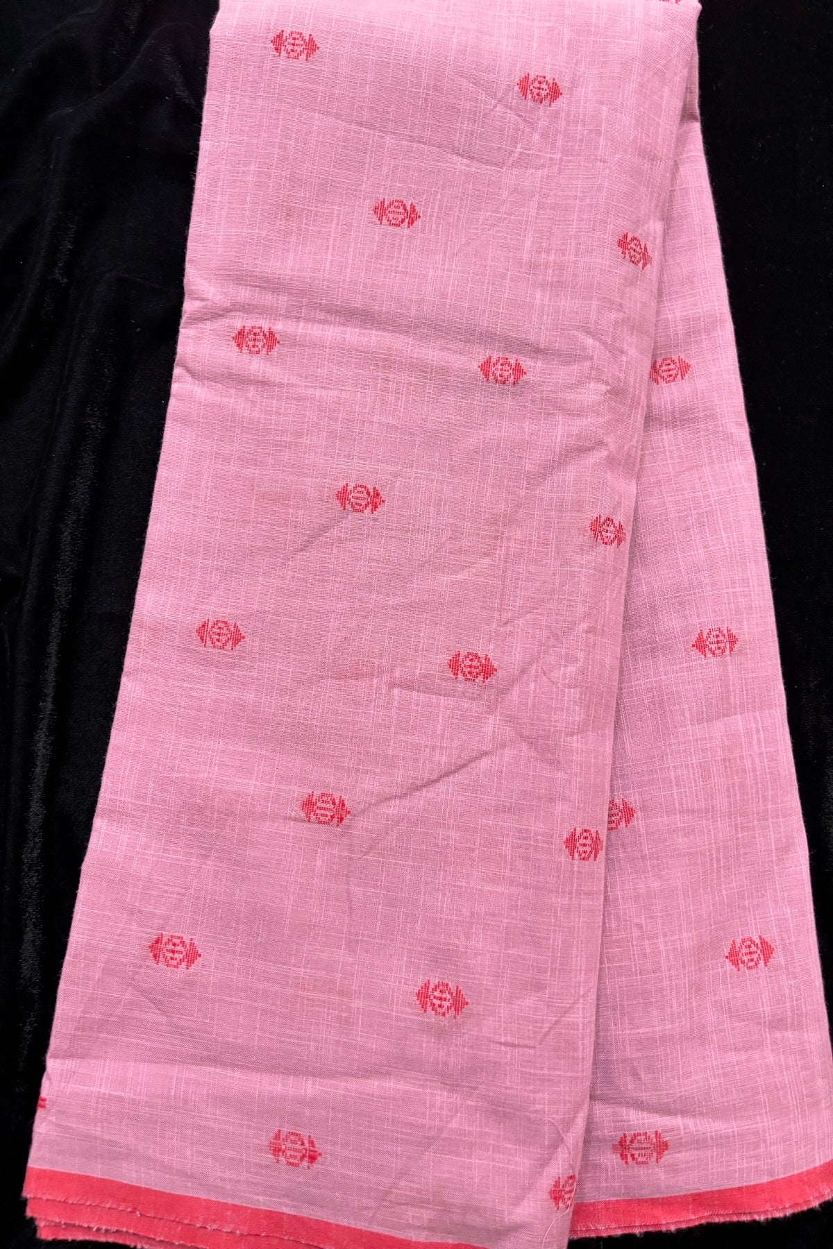 Jhamdani Motifs Thread Woven Pure Cotton Fabric