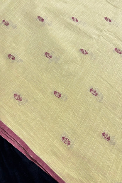 Jhamdani Motifs Thread Woven Pure Cotton Fabric