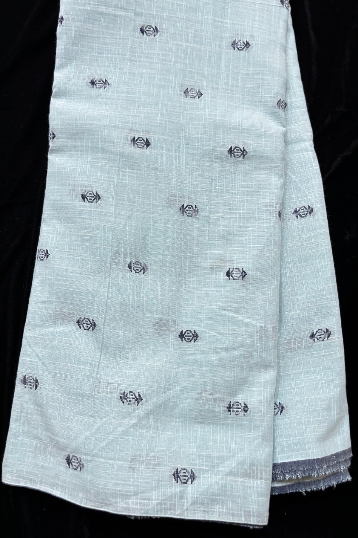 Jhamdani Motifs Thread Woven Pure Cotton Fabric