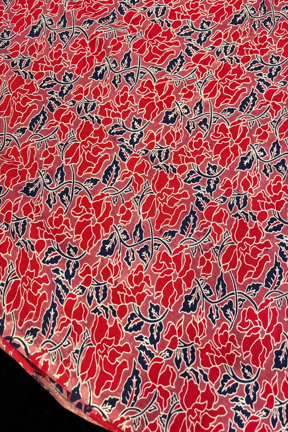 Kalamkari Inspired Hand Block Printed Rayon Fabric