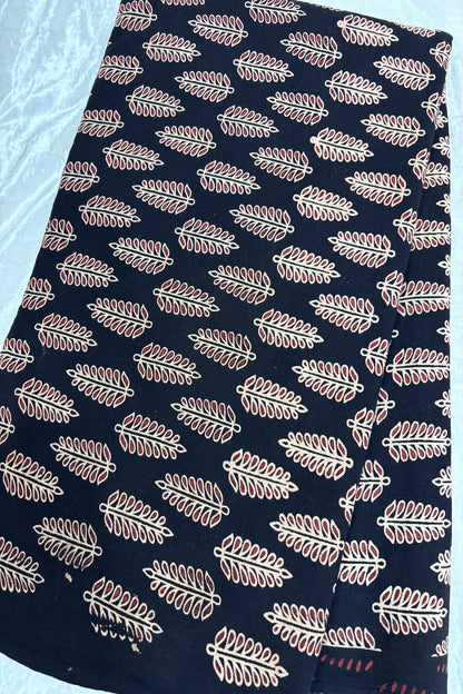 Pines Theme Ajrak Printed Pure Cotton Fabric